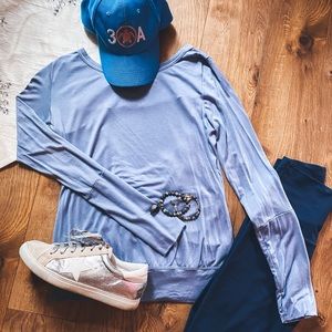 Light Blue/Gray Workout Top